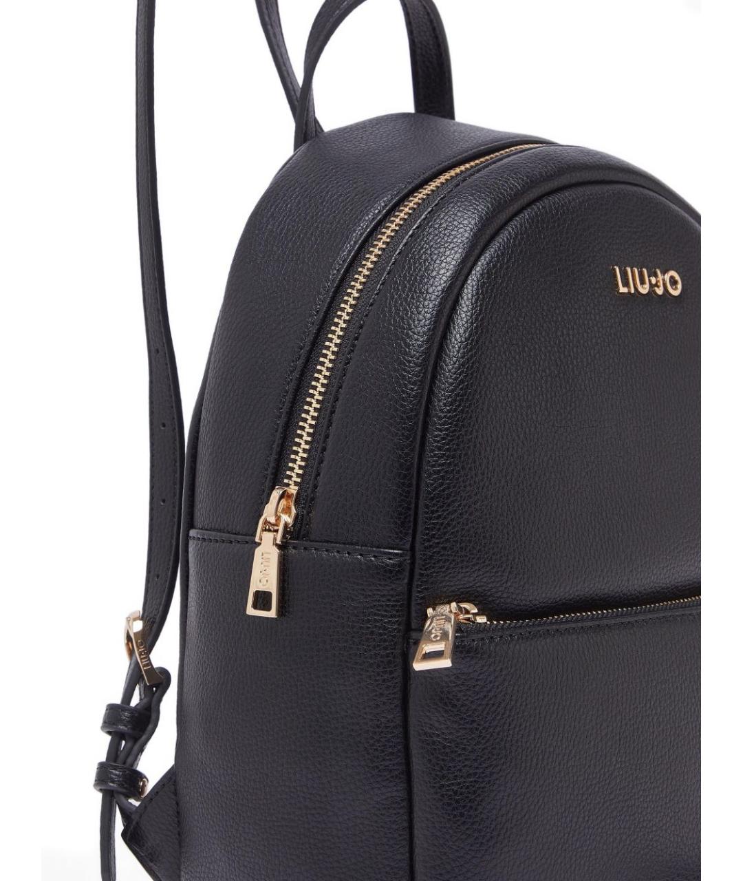 LIU JO Черный рюкзак из искусственной кожи, фото 2