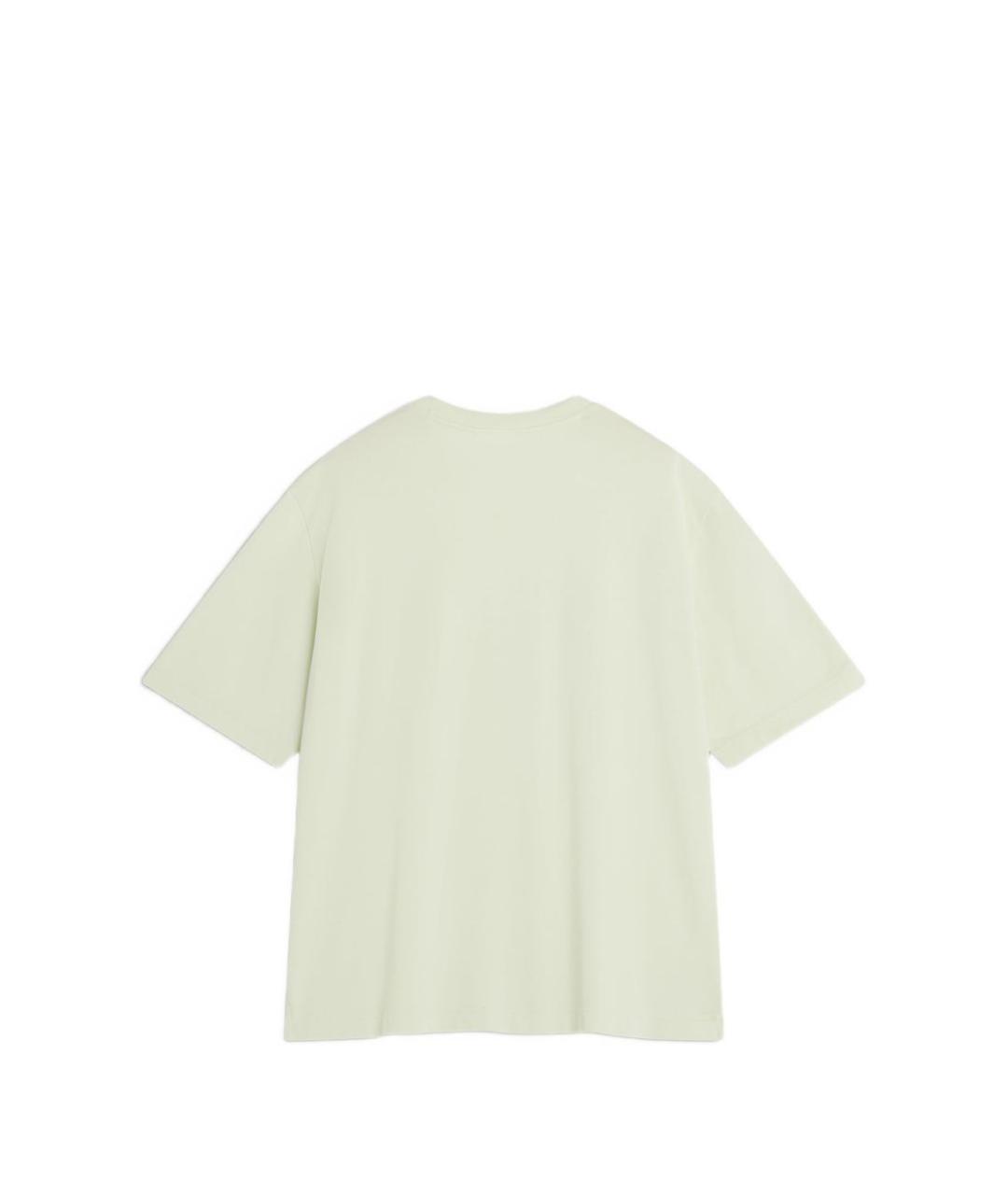 MAISON KITSUNE Зеленая хлопковая футболка, фото 3