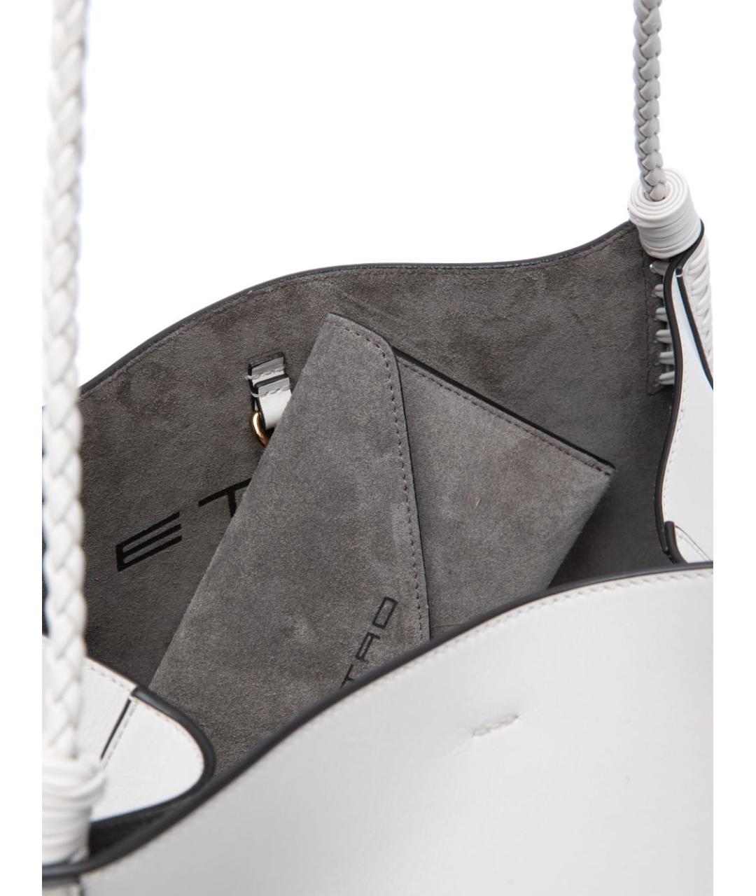 ETRO Белая кожаная сумка тоут, фото 5