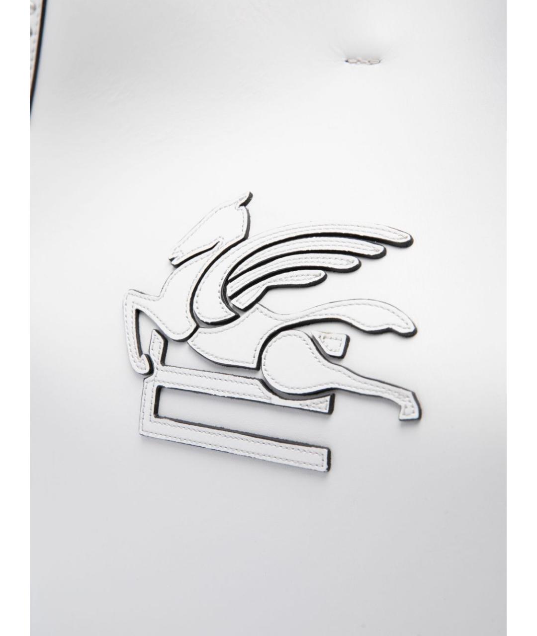 ETRO Белая кожаная сумка тоут, фото 3