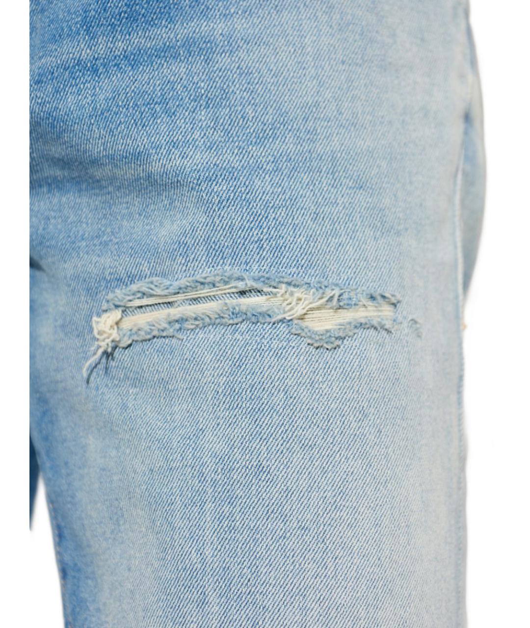 DIESEL Голубые хлопко-эластановые прямые джинсы, фото 2