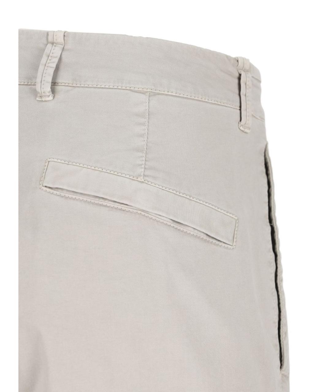 STONE ISLAND Серые хлопковые повседневные брюки, фото 4