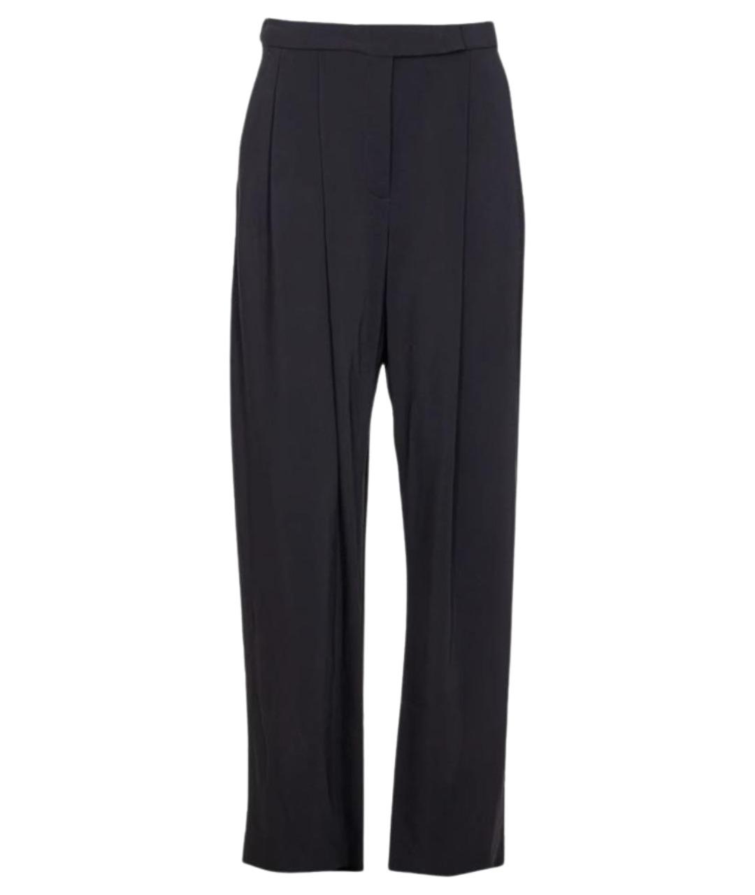 PINKO Черные вискозные прямые брюки, фото 1