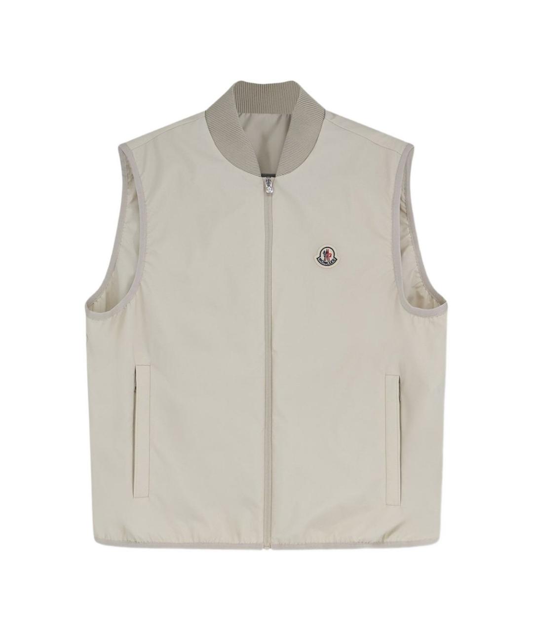 MONCLER Белая полиэстеровая куртка, фото 3