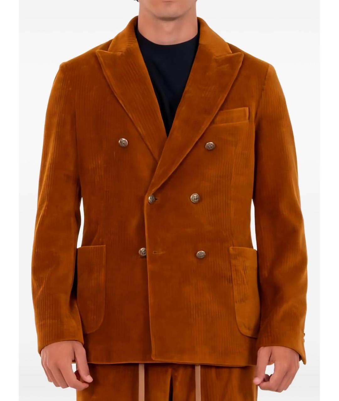 CIRCOLO 1901 Оранжевый хлопковый пиджак, фото 1