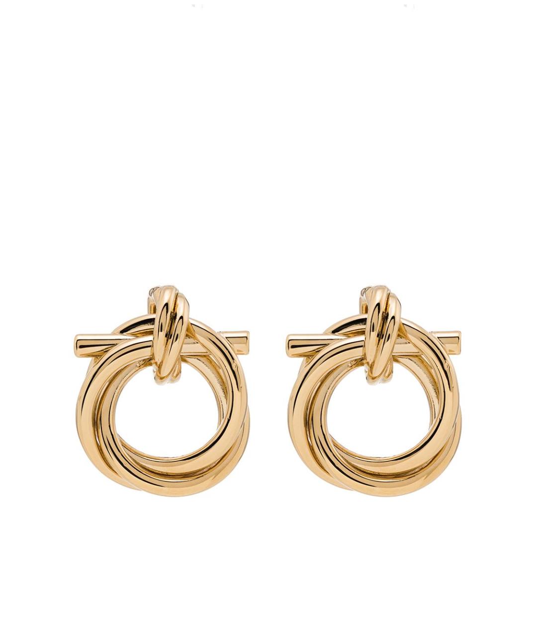 FERRAGAMO Золотые металлические серьги, фото 1