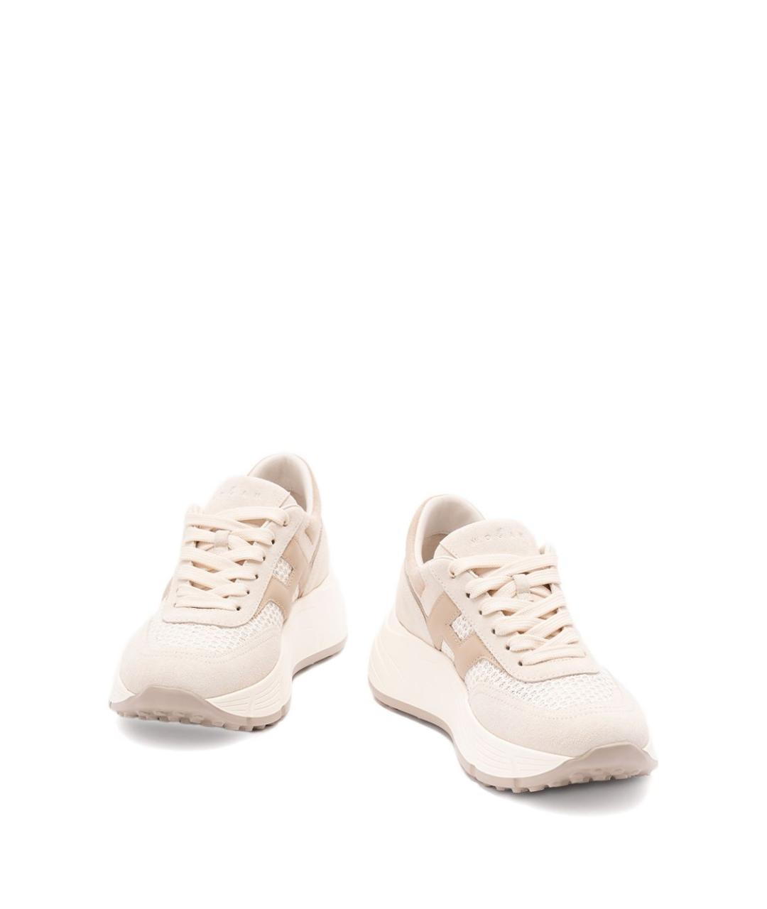 HOGAN Бежевые замшевые кроссовки, фото 3