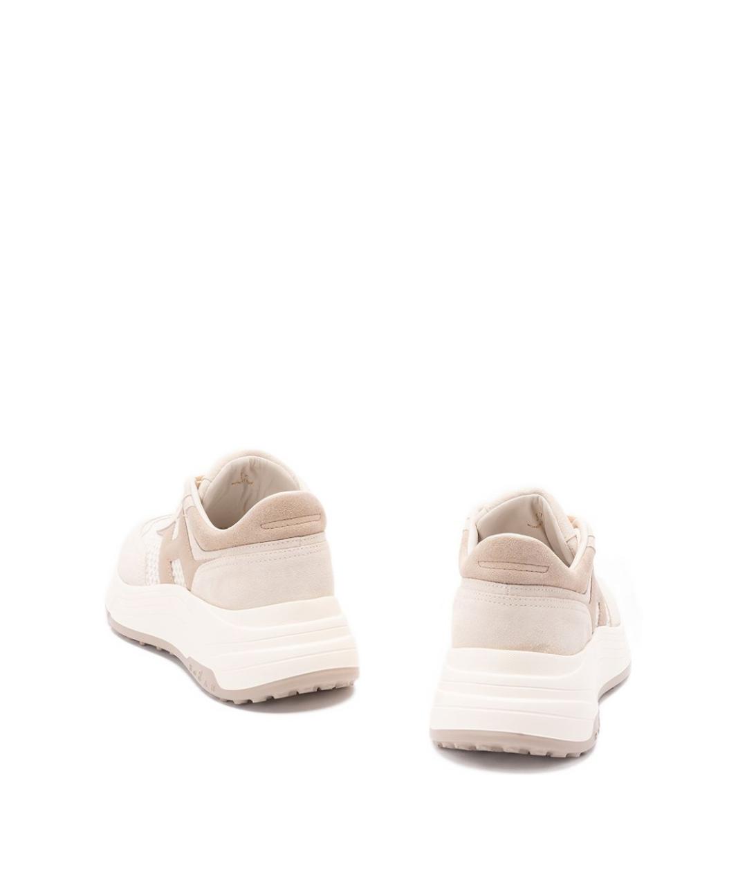 HOGAN Бежевые замшевые кроссовки, фото 4