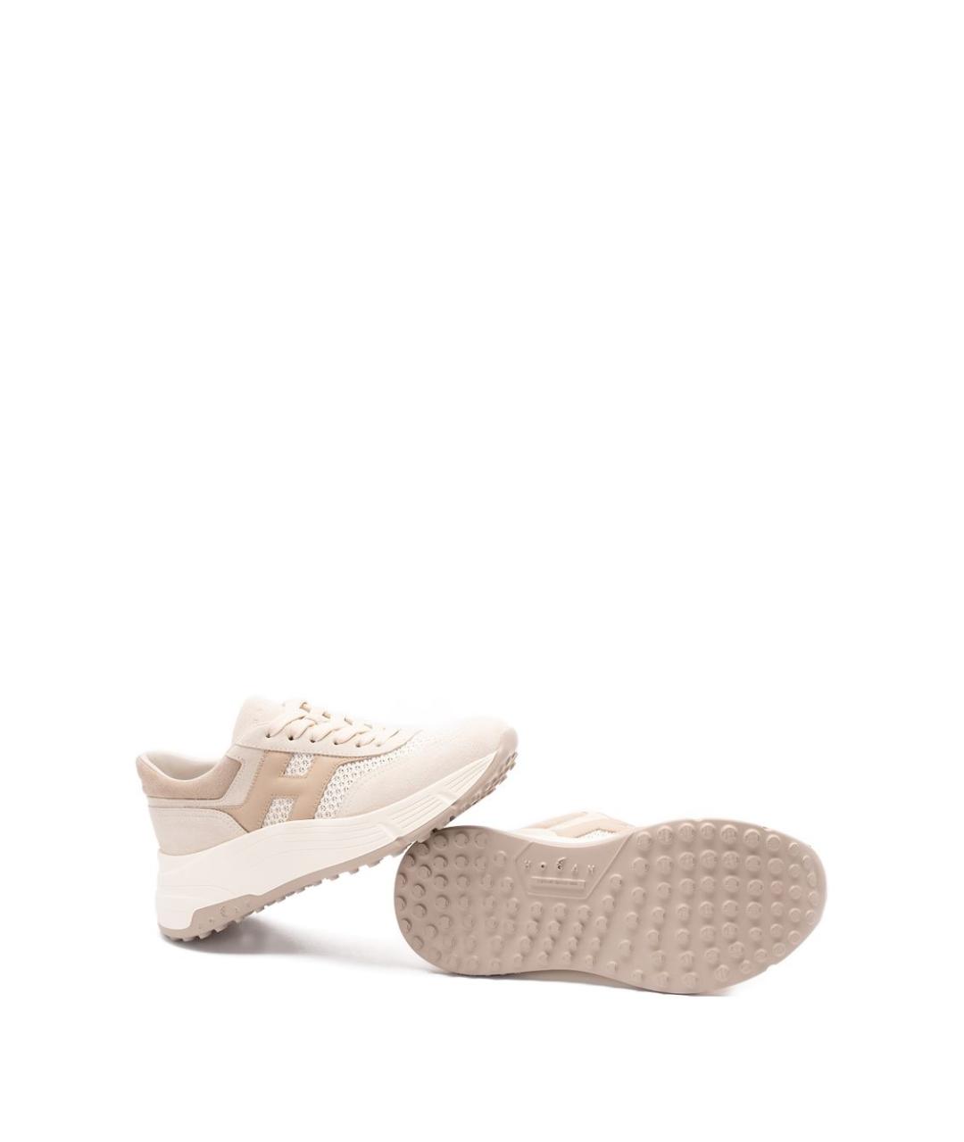 HOGAN Бежевые замшевые кроссовки, фото 2