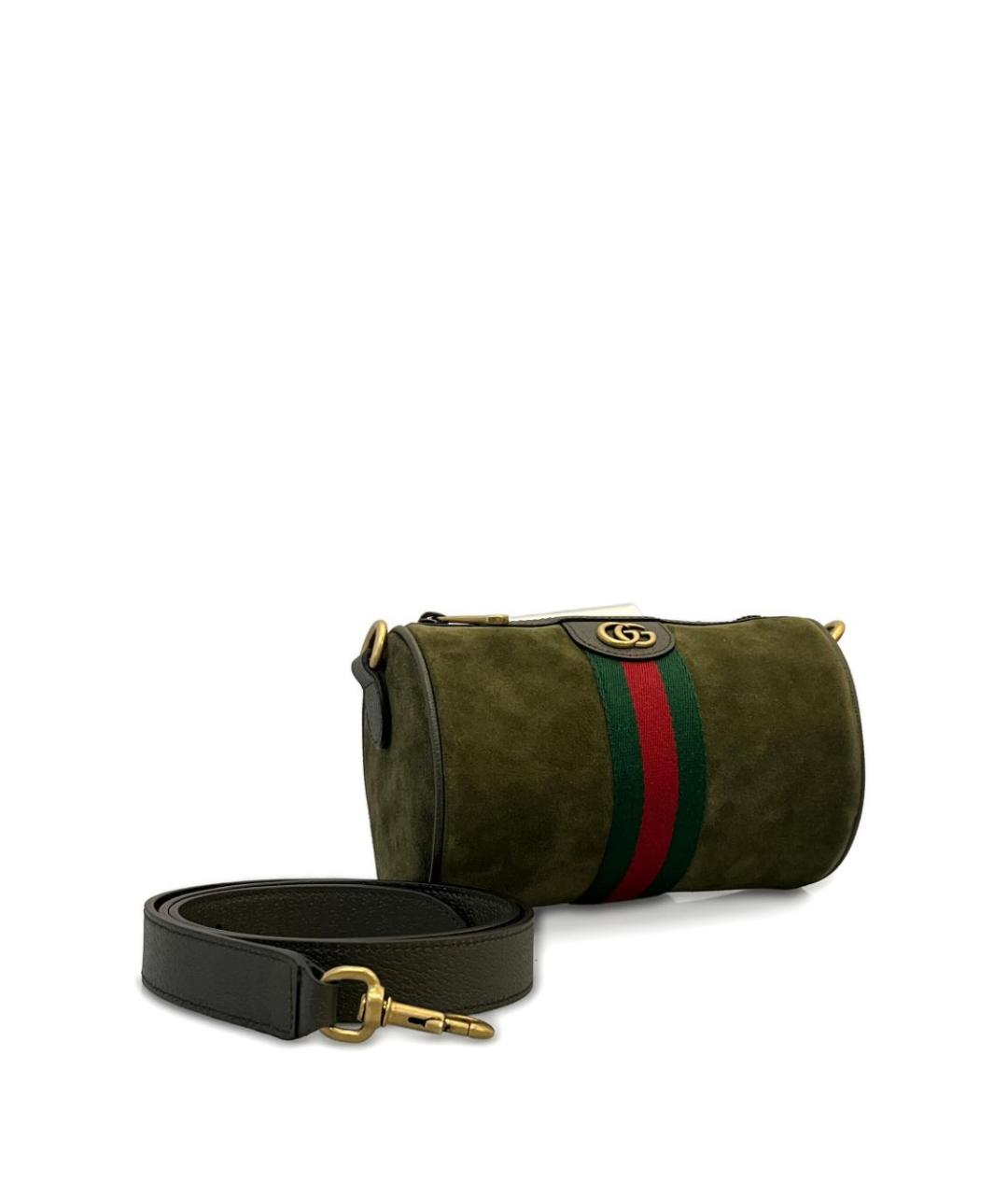 GUCCI Зеленая замшевая сумка через плечо, фото 4