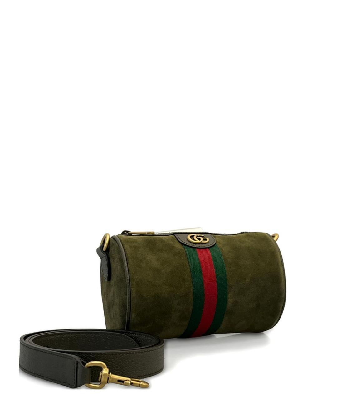 GUCCI Зеленая замшевая сумка через плечо, фото 3