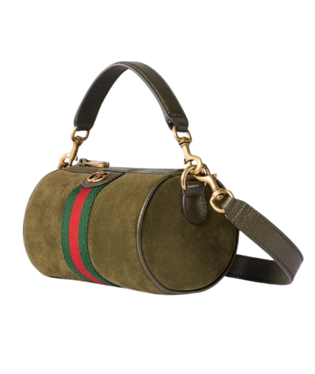 GUCCI Зеленая замшевая сумка через плечо, фото 2