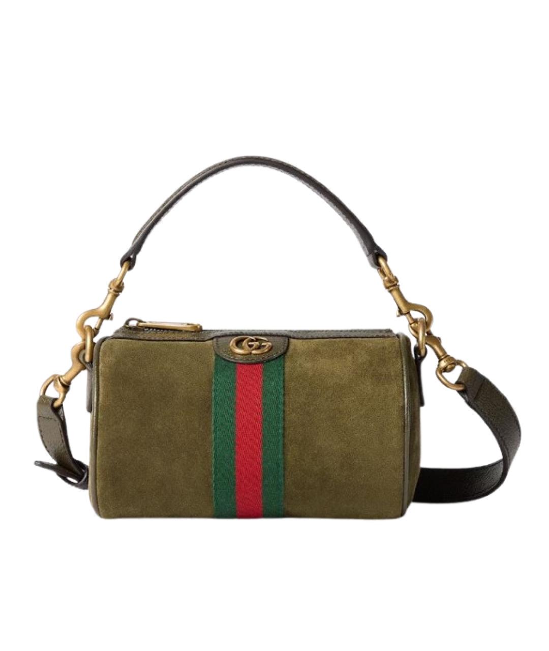 GUCCI Зеленая замшевая сумка через плечо, фото 5