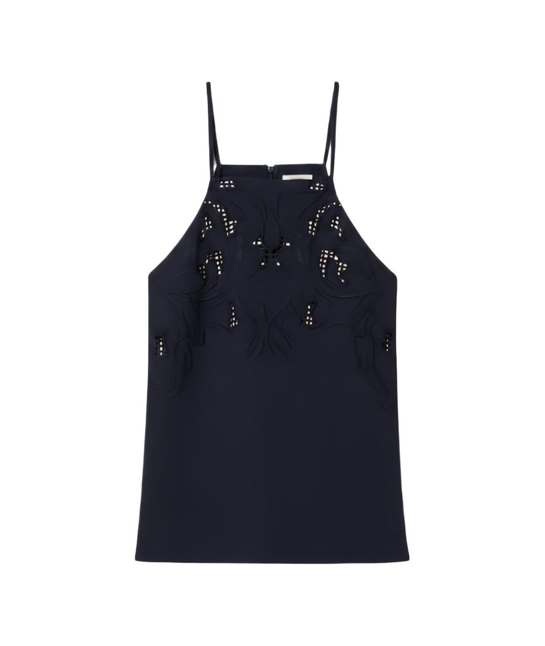 TWIN-SET Синяя шелковая майка, фото 3