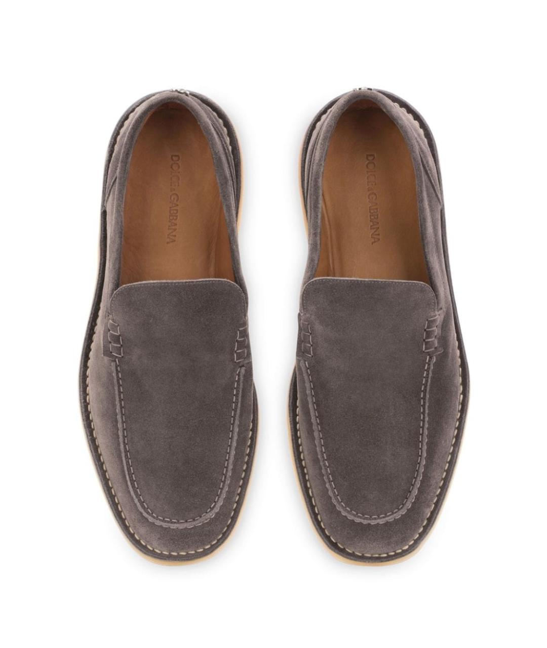 DOLCE&GABBANA Коричневые замшевые лоферы, фото 4