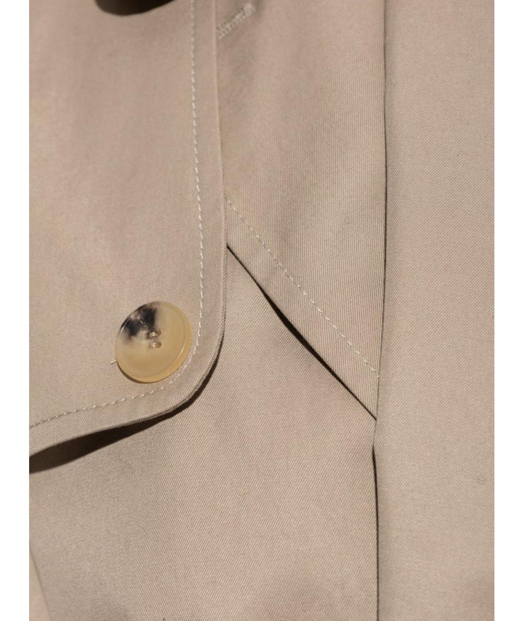 ALEXANDER MCQUEEN Бежевый хлопковый тренч/плащ, фото 6
