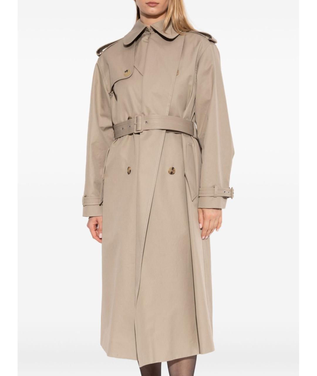 ALEXANDER MCQUEEN Бежевый хлопковый тренч/плащ, фото 3