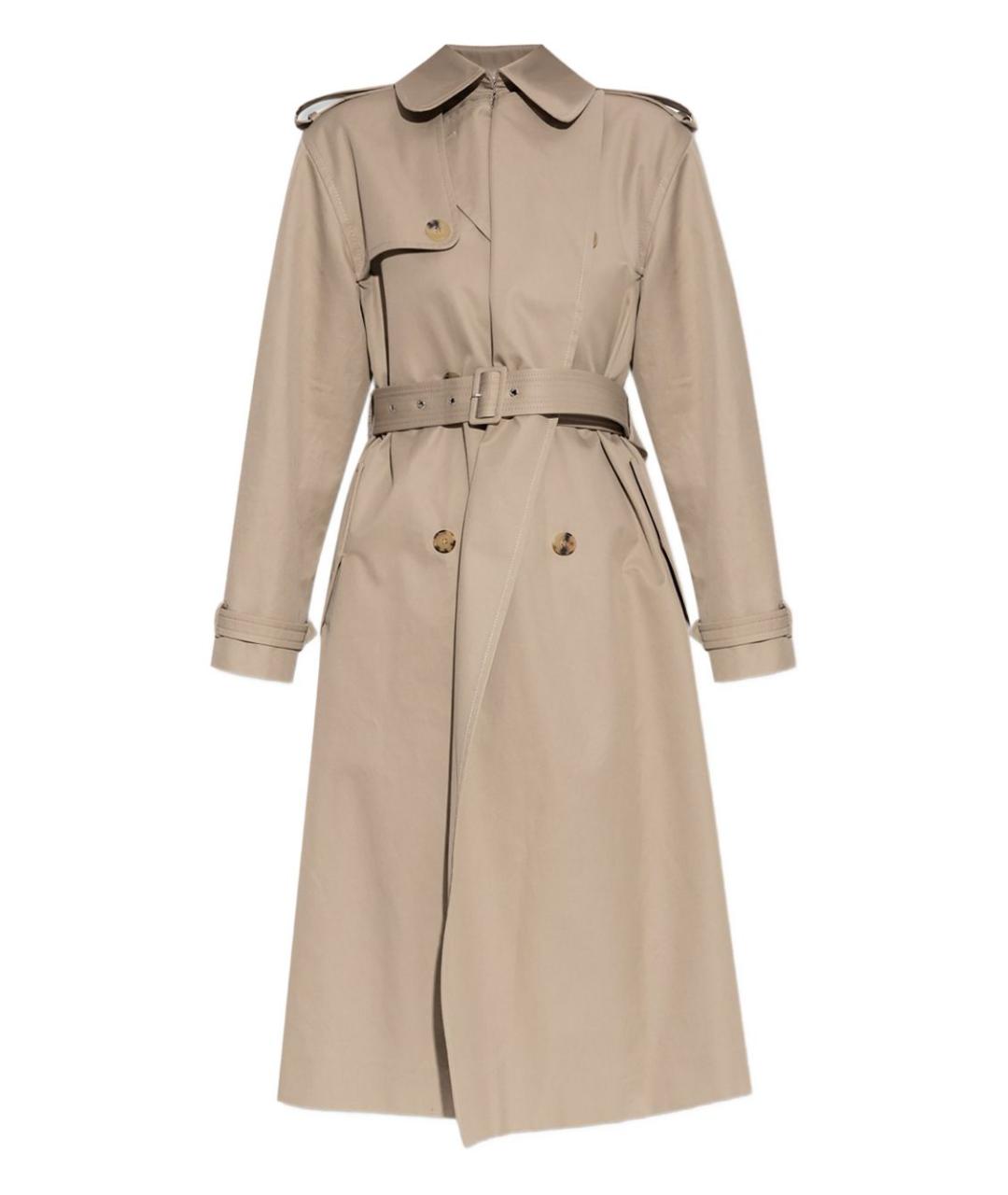 ALEXANDER MCQUEEN Бежевый хлопковый тренч/плащ, фото 5