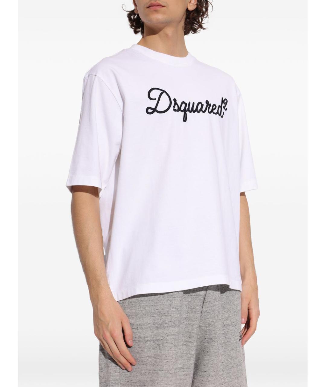 DSQUARED2 Белая хлопковая футболка, фото 3