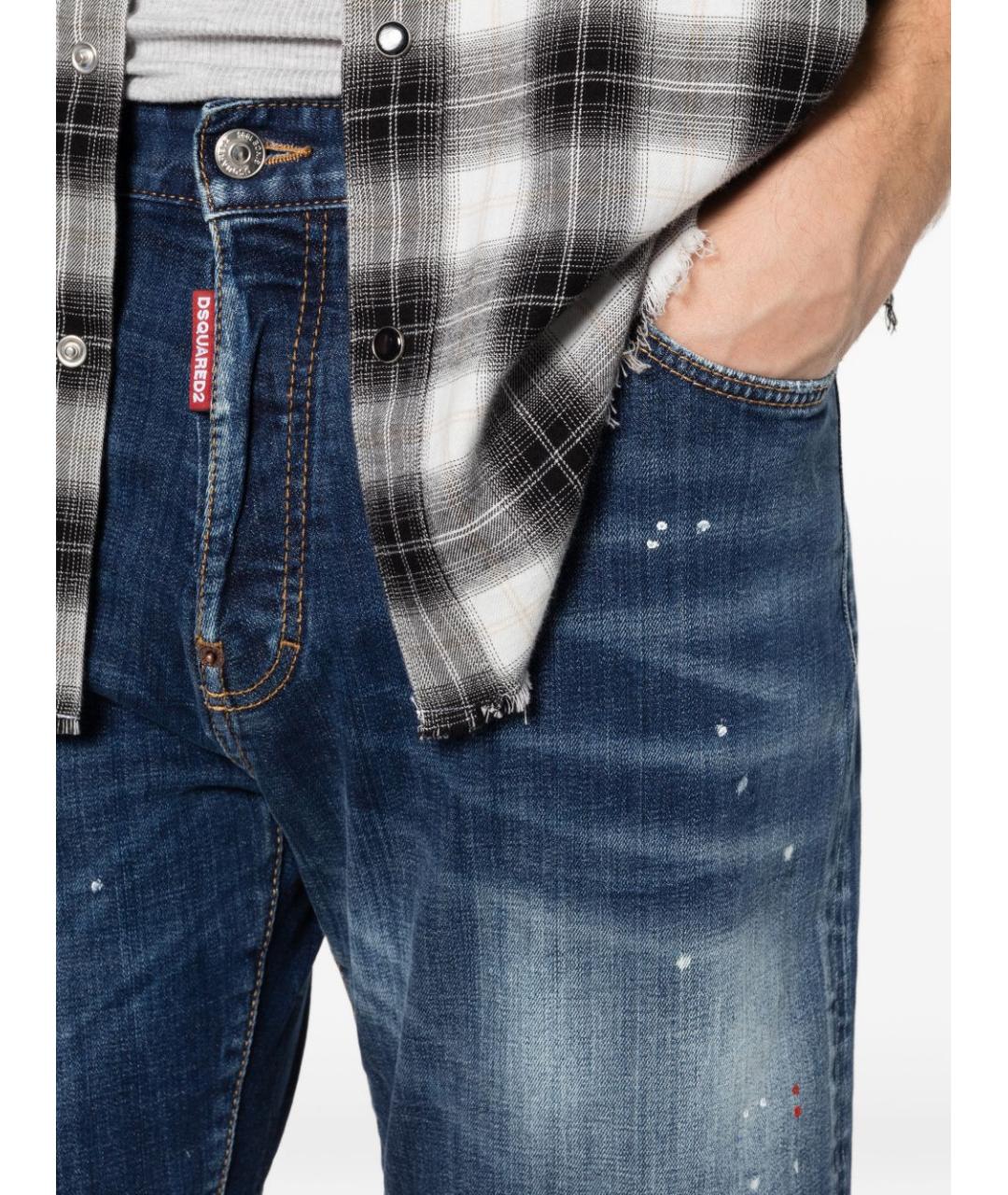 DSQUARED2 Синие хлопковые шорты, фото 3