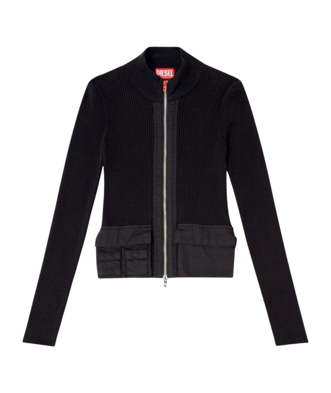 DIESEL Черный хлопковый кардиган, фото 1