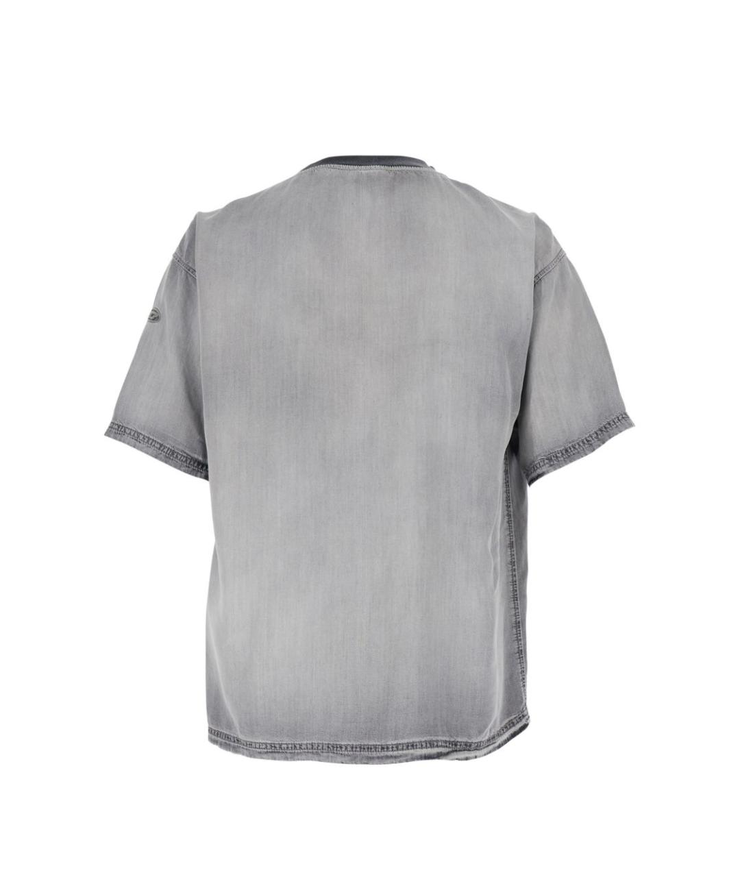 DIESEL Серая хлопковая футболка, фото 2