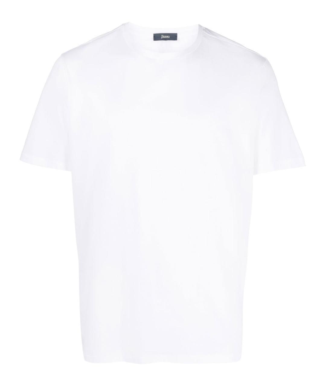 HERNO Белая хлопковая футболка, фото 1