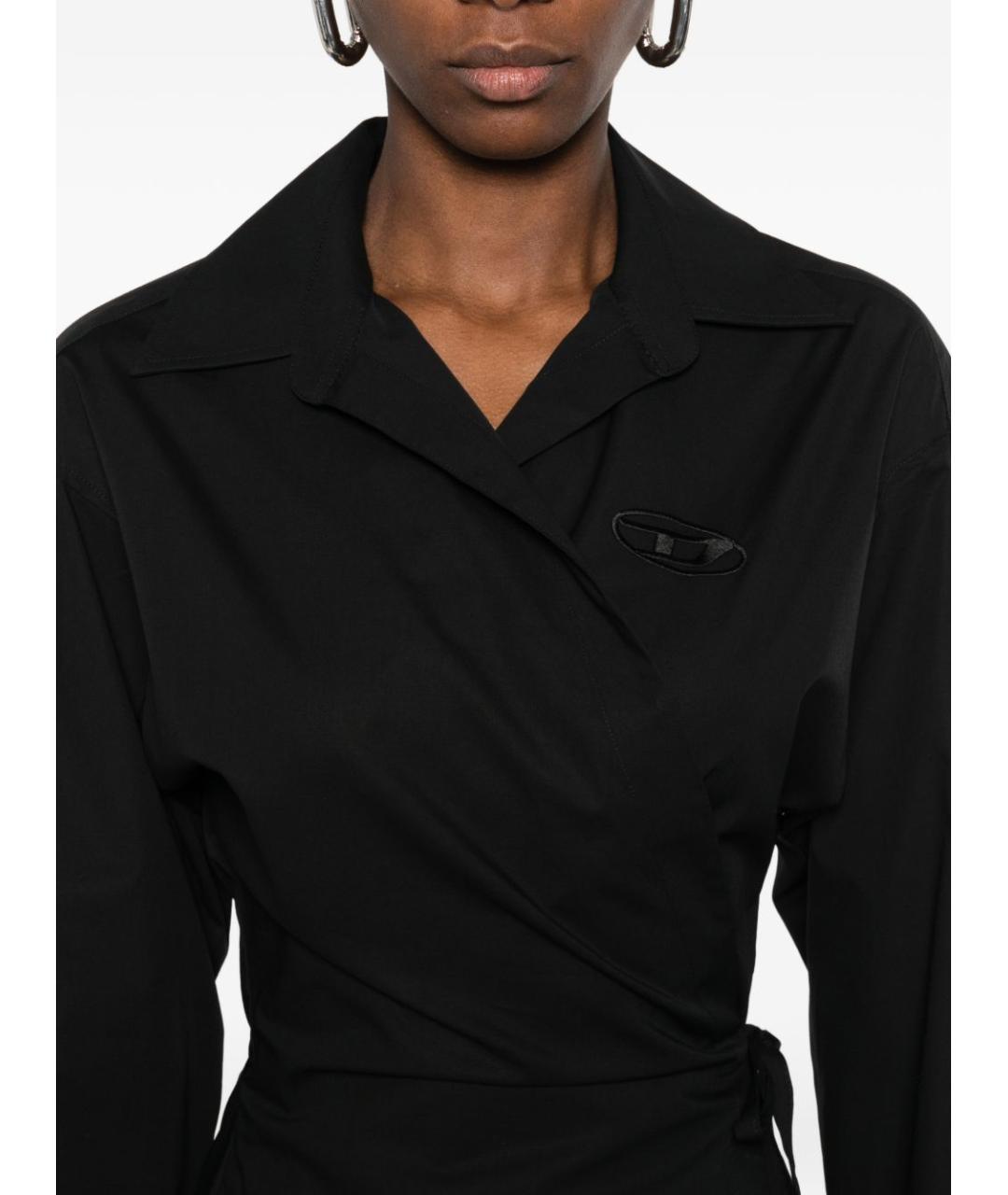 DIESEL Черная хлопковая рубашка, фото 5