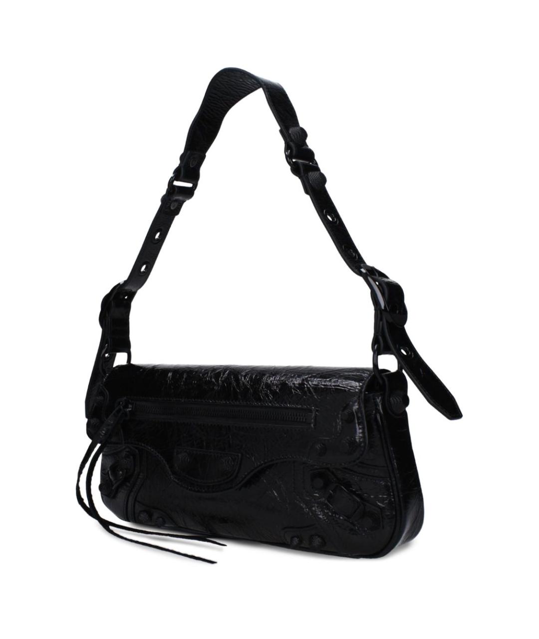 BALENCIAGA Черная кожаная сумка через плечо, фото 3