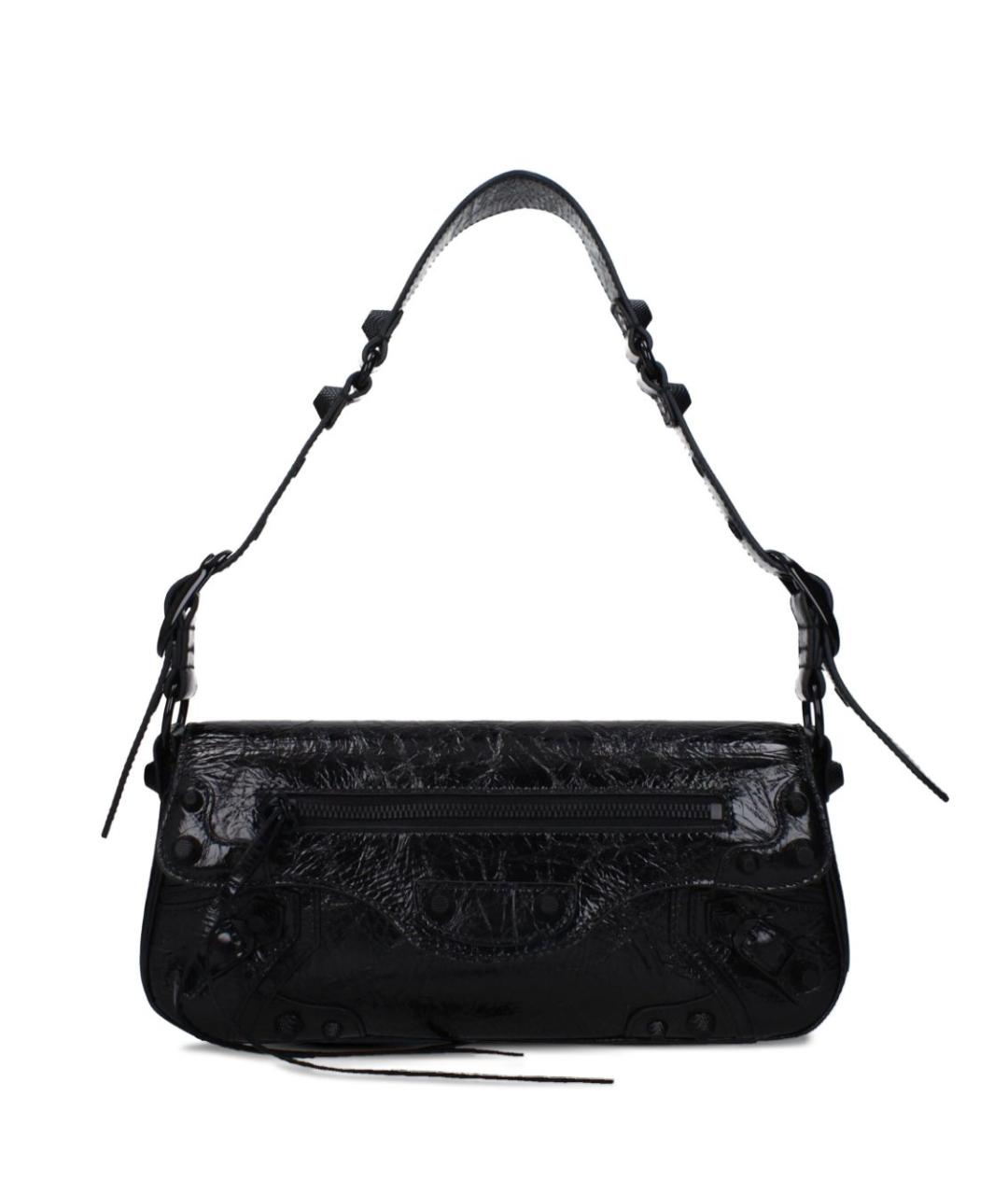 BALENCIAGA Черная кожаная сумка через плечо, фото 4