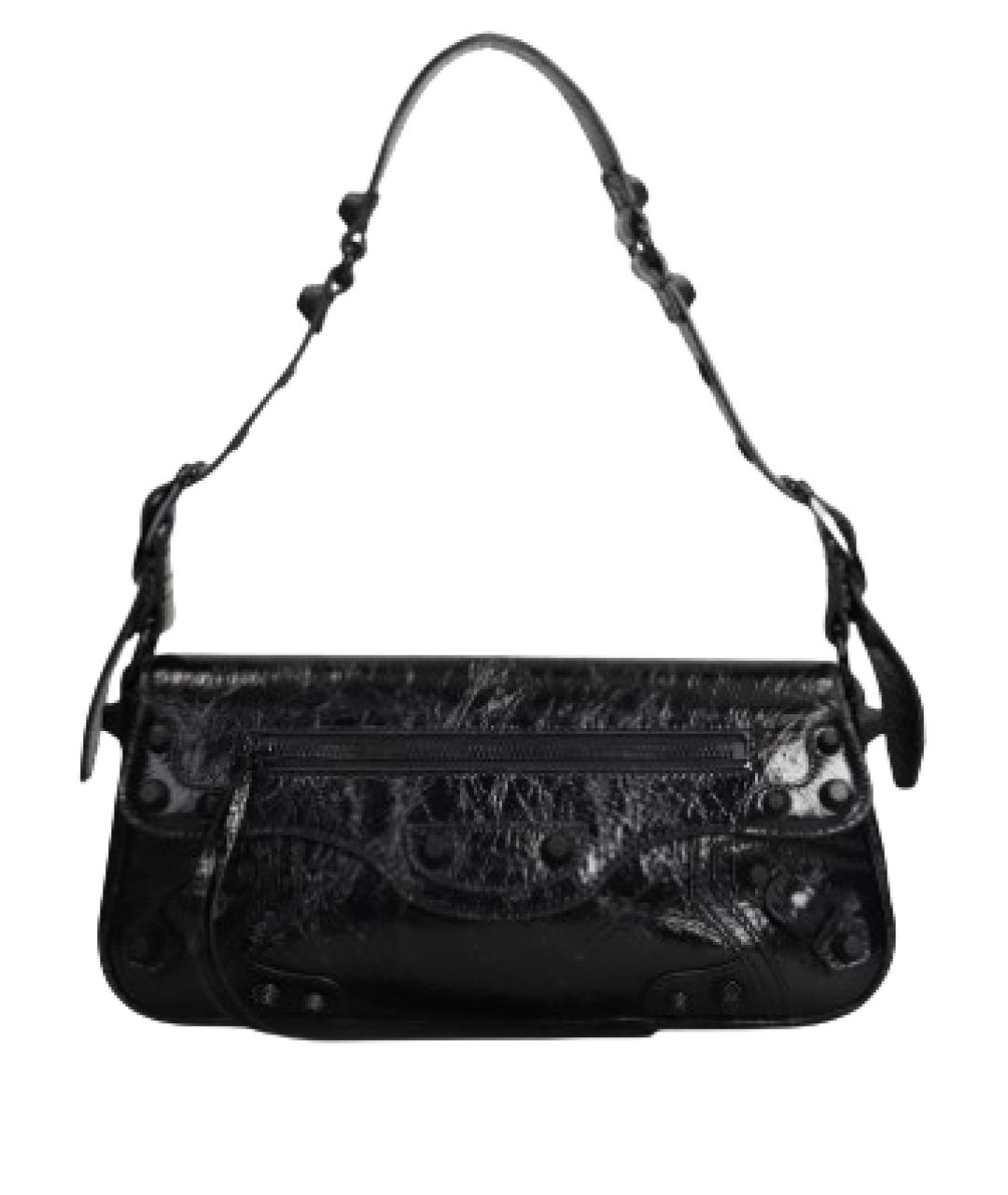 BALENCIAGA Черная кожаная сумка через плечо, фото 1