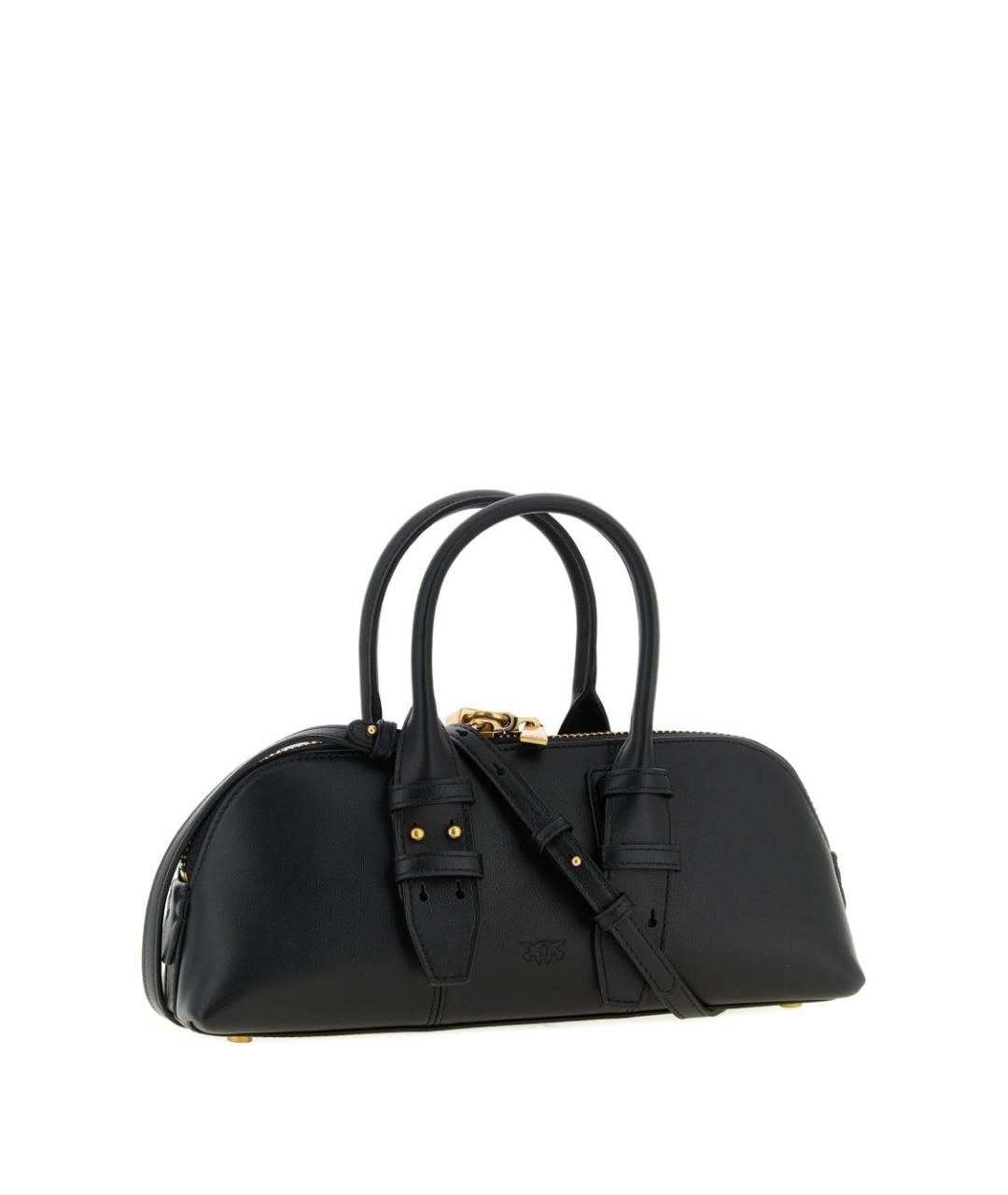 PINKO Черная кожаная сумка с короткими ручками, фото 2