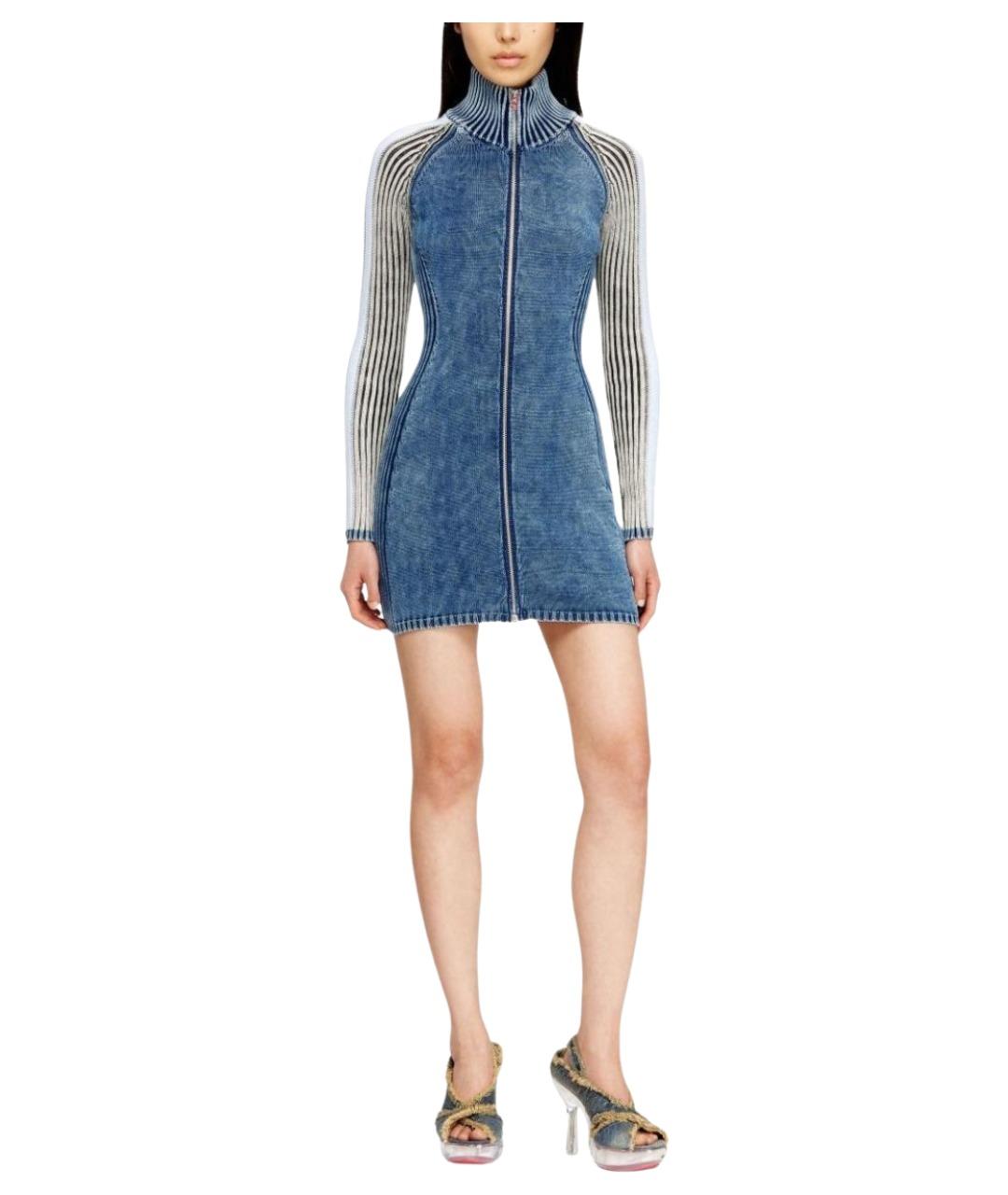 DIESEL Синее хлопковое платье, фото 4