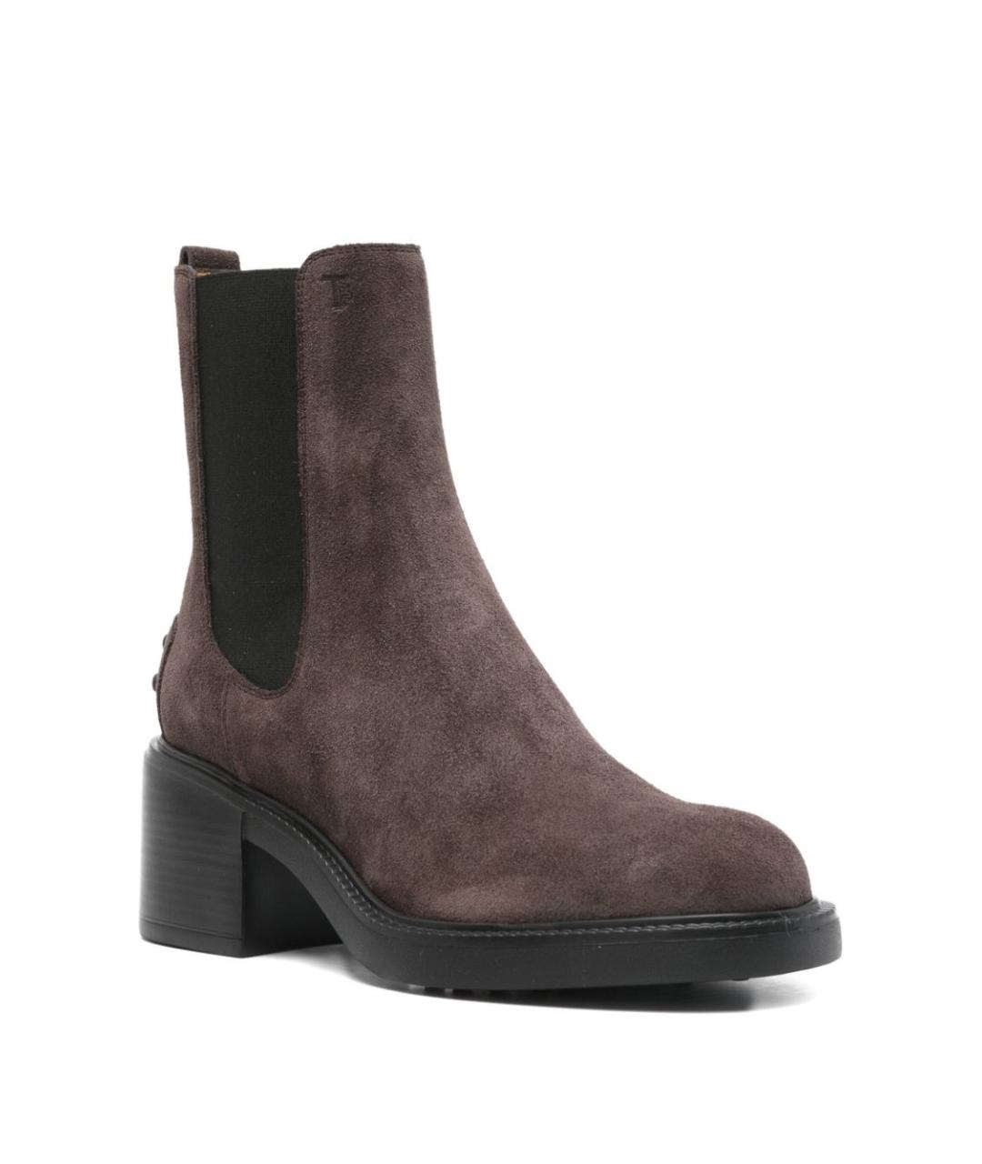 TOD'S Коричневые замшевые ботинки, фото 3