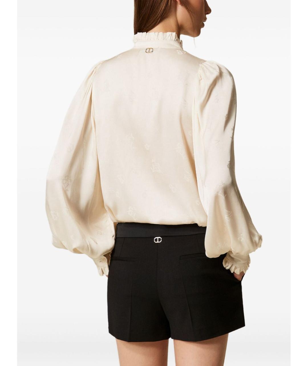 TWIN-SET Черные полиэстеровые шорты, фото 2