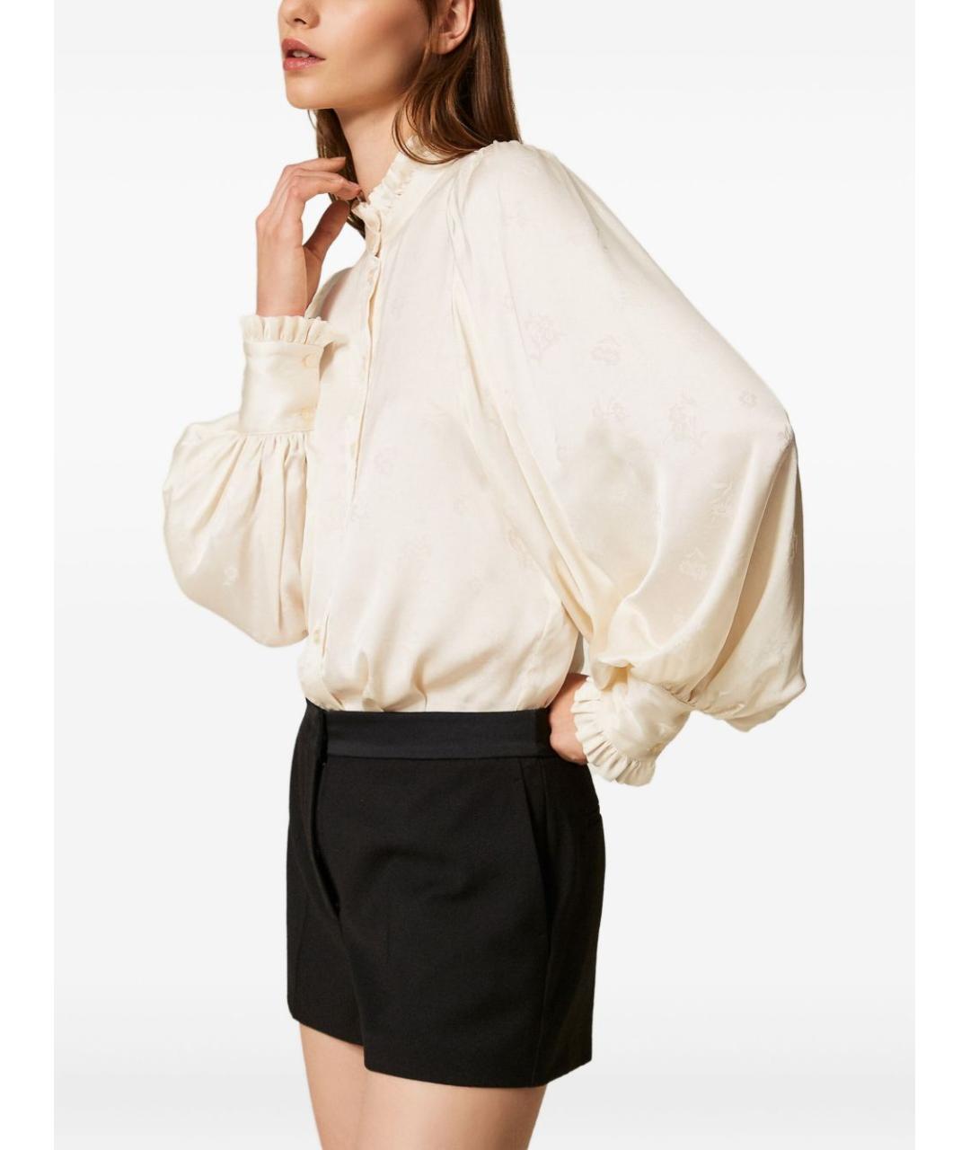 TWIN-SET Черные полиэстеровые шорты, фото 3