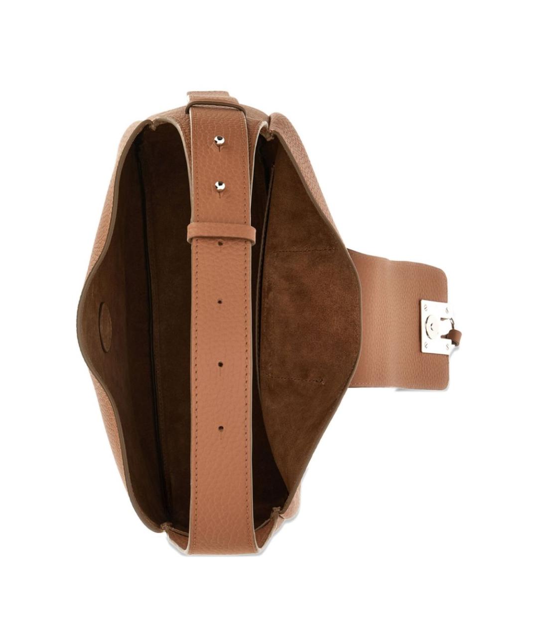HOGAN Коричневая кожаная сумка через плечо, фото 4