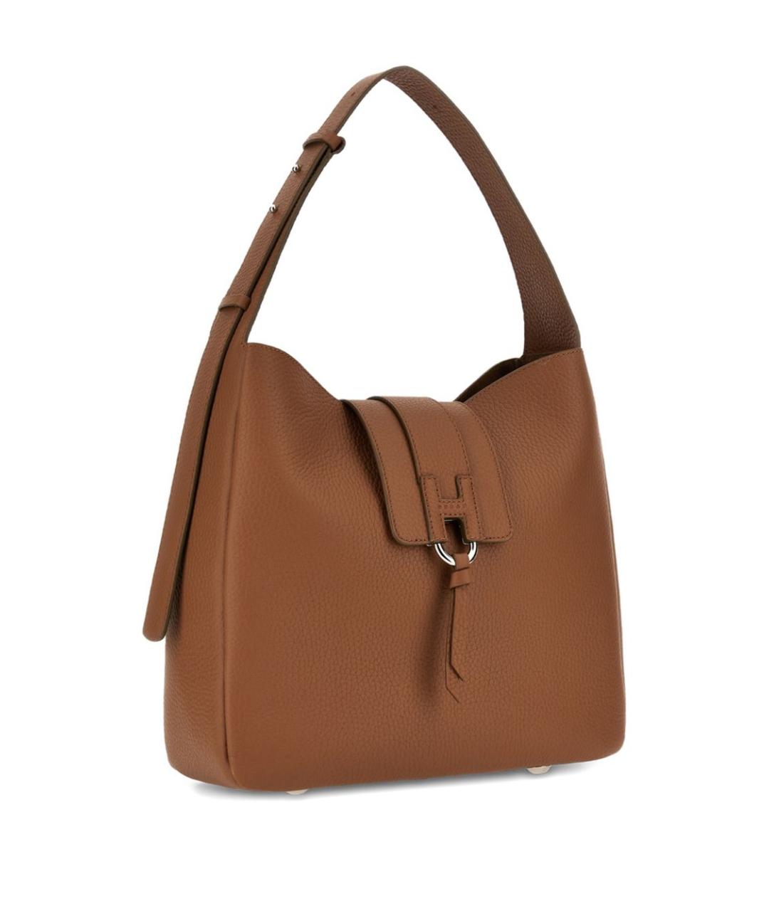 HOGAN Коричневая кожаная сумка через плечо, фото 2