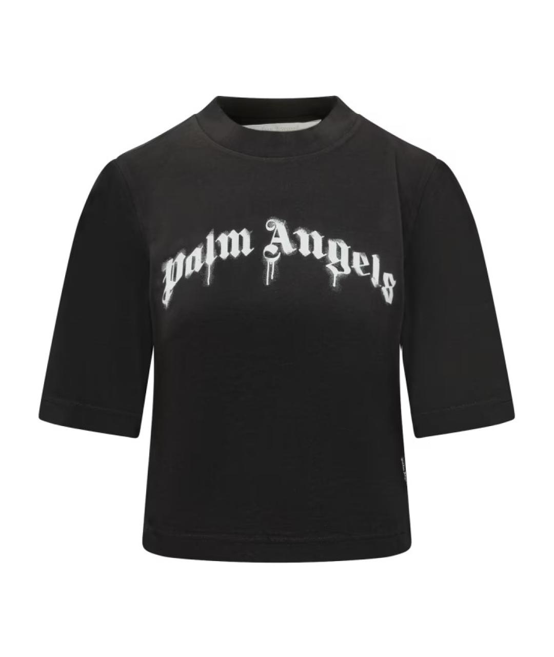 PALM ANGELS Черная хлопковая футболка, фото 1
