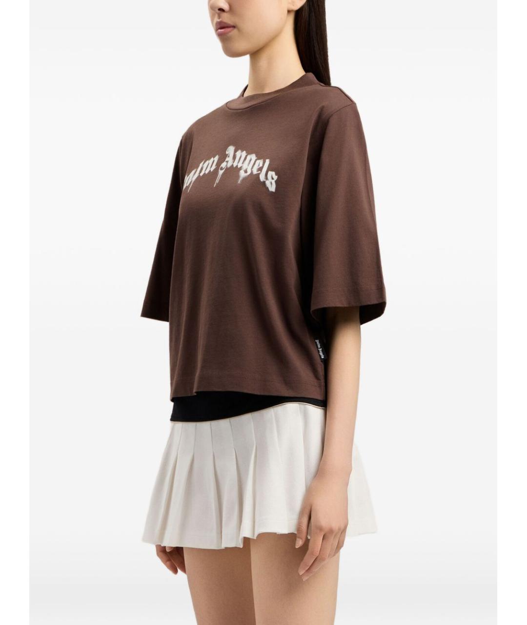 PALM ANGELS Черная хлопковая футболка, фото 5