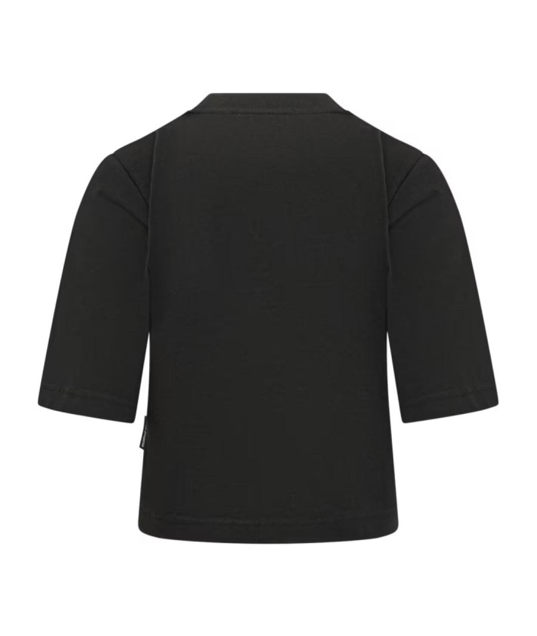 PALM ANGELS Черная хлопковая футболка, фото 2