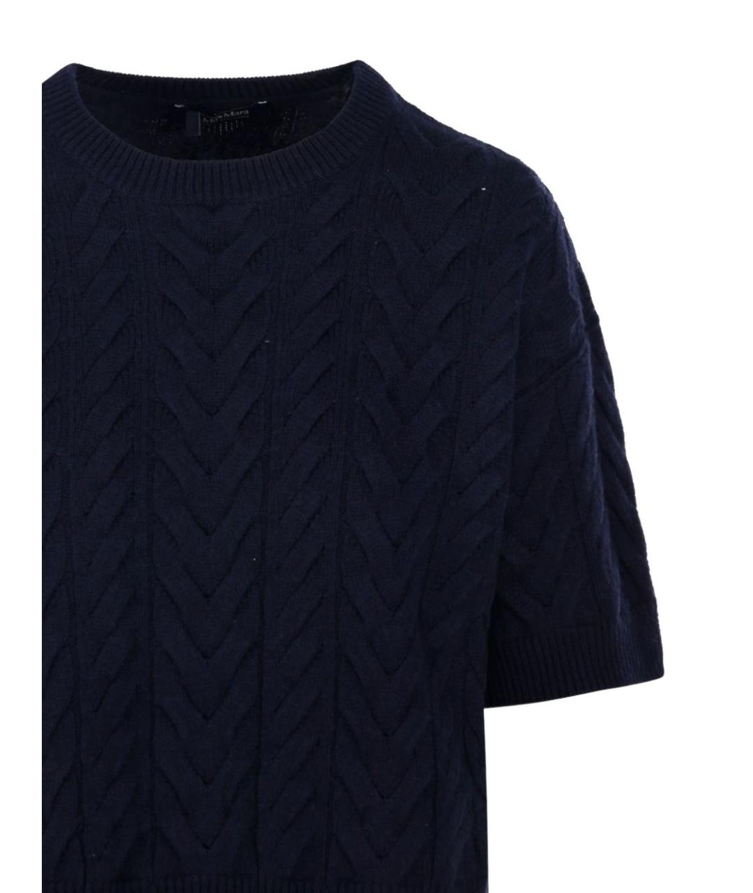 'S MAX MARA Темно-синий шерстяной джемпер / свитер, фото 3