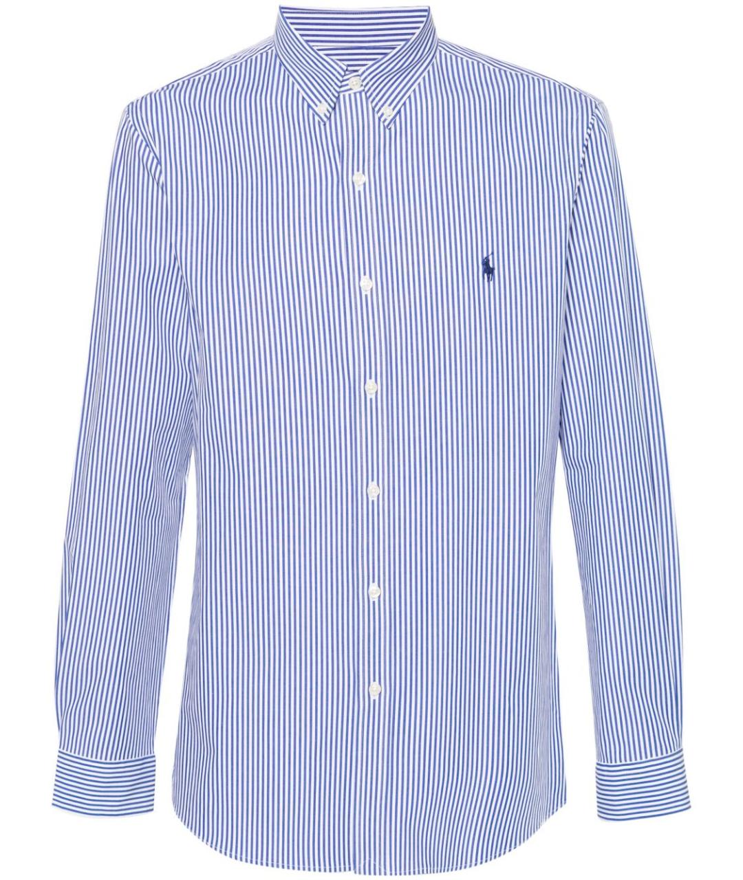 RALPH LAUREN Синяя хлопковая классическая рубашка, фото 3