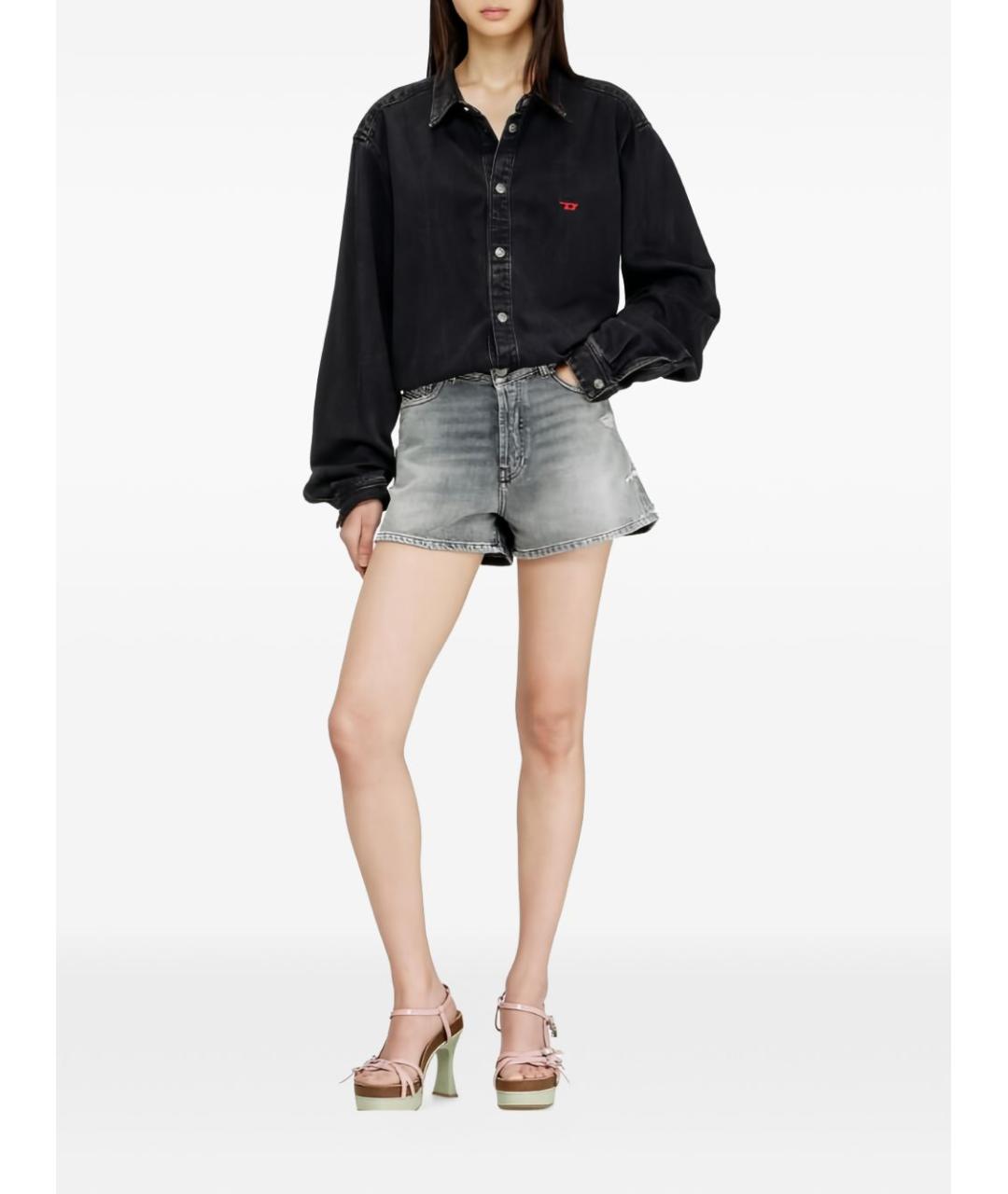 DIESEL Серые хлопковые шорты, фото 3