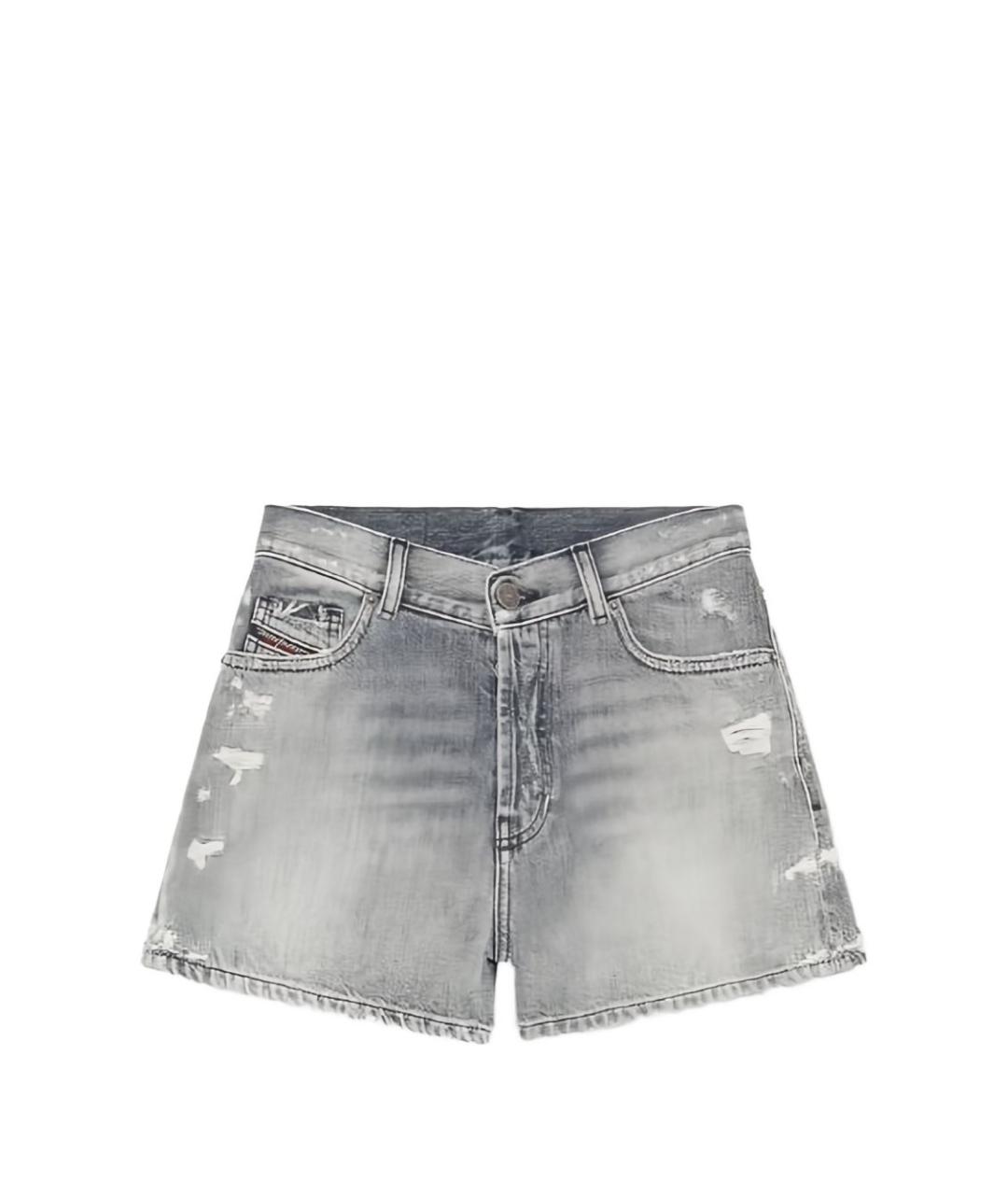 DIESEL Серые хлопковые шорты, фото 4