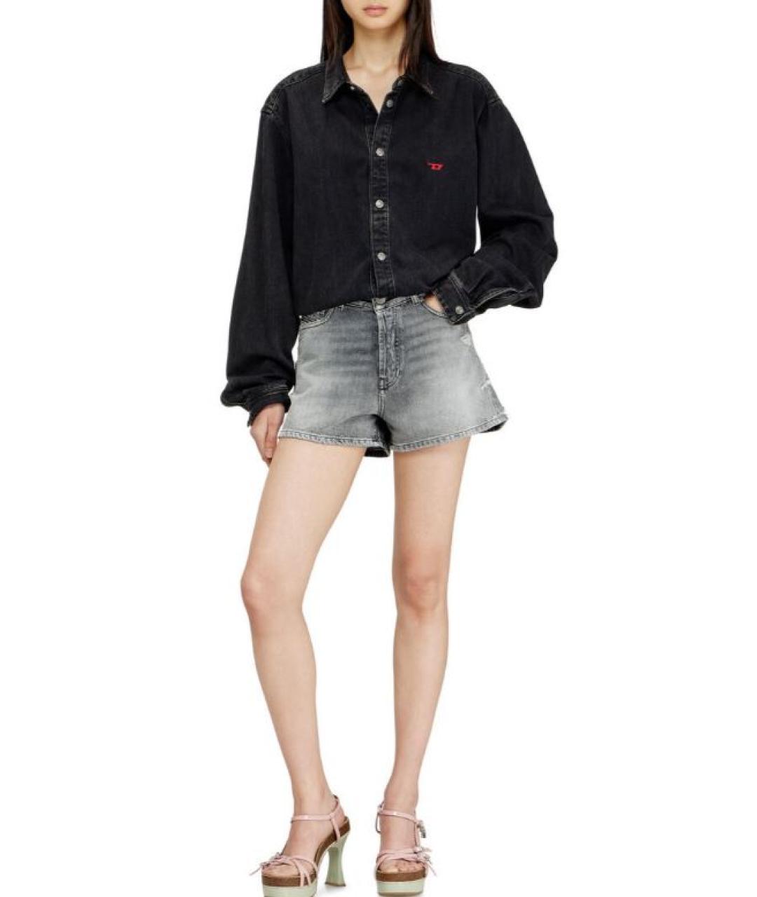 DIESEL Серые хлопковые шорты, фото 2