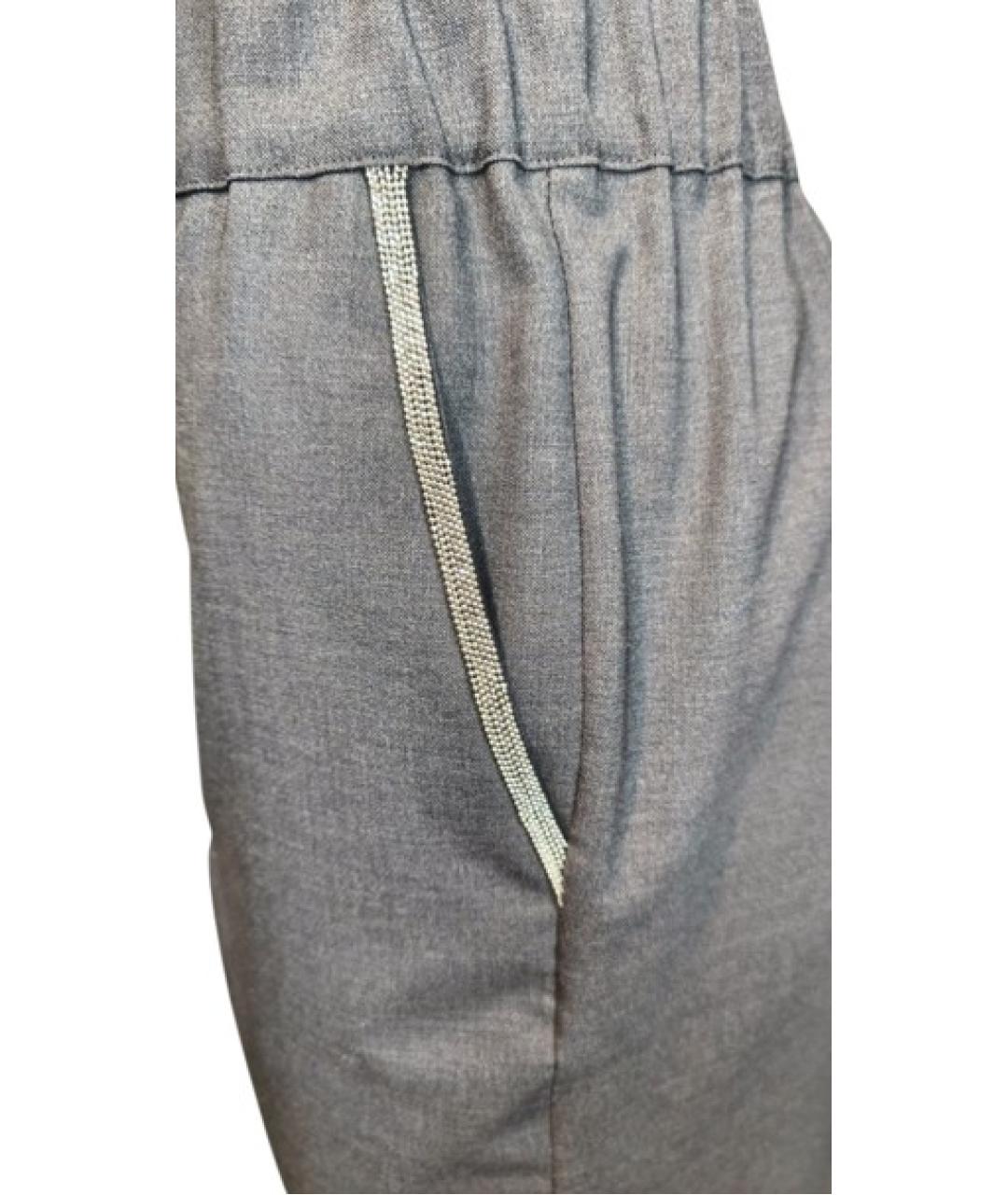 D.EXTERIOR Серые шерстяные брюки узкие, фото 2
