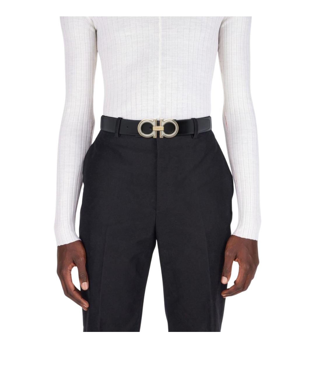 FERRAGAMO Черный ремень, фото 4