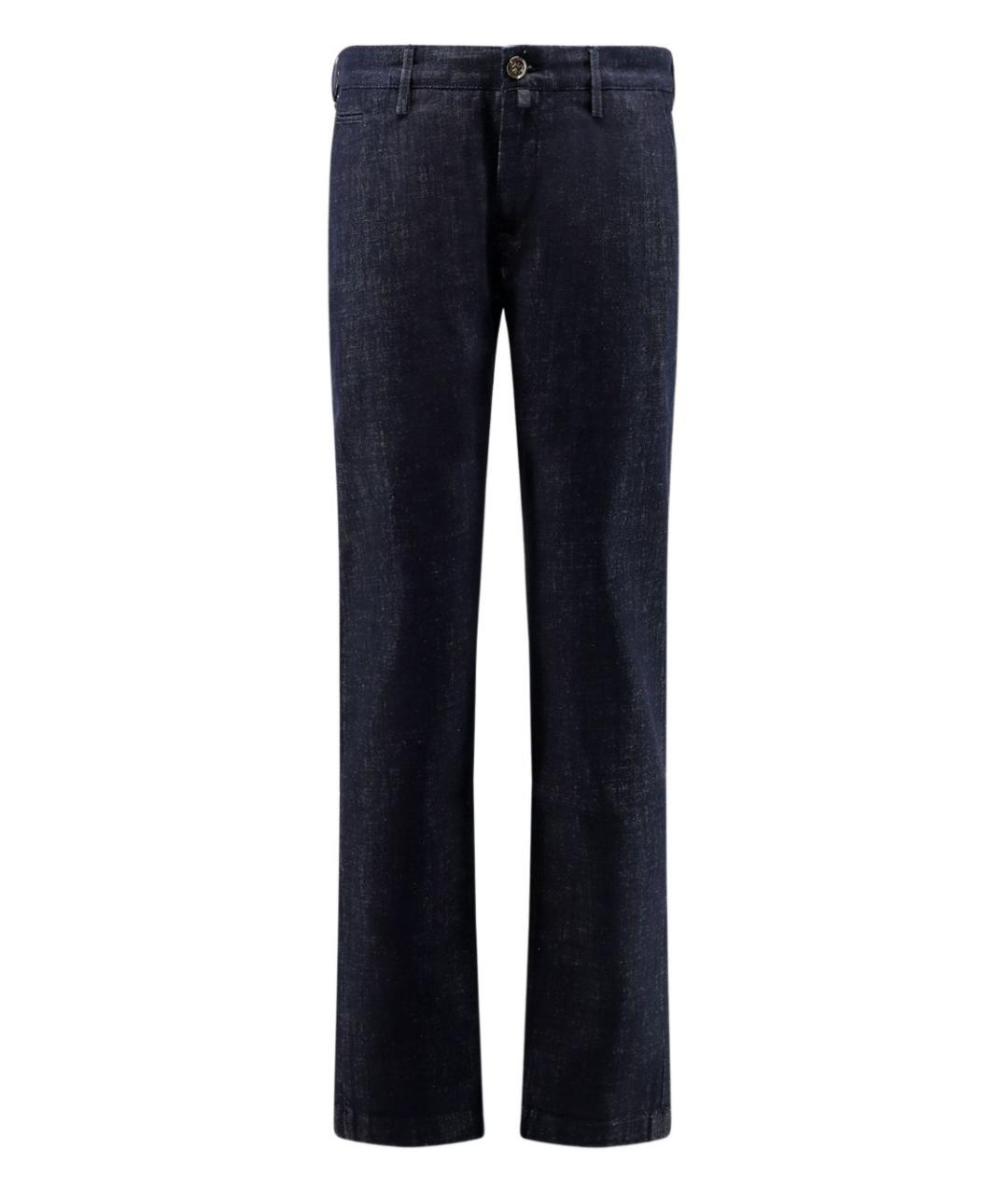 JACOB COHEN Синие хлопко-эластановые прямые джинсы, фото 1