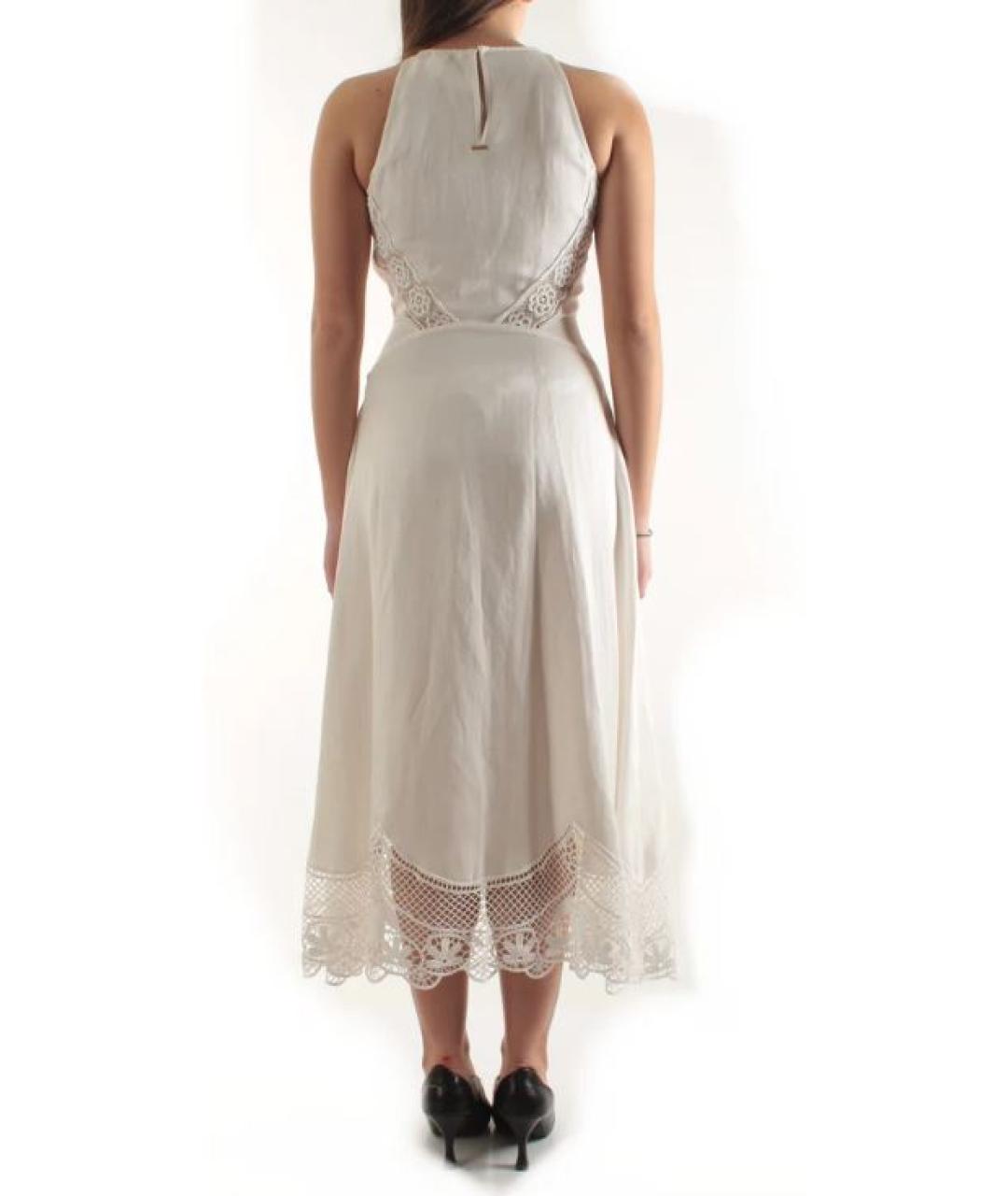 TWIN-SET Бежевый вискозный сарафан, фото 3